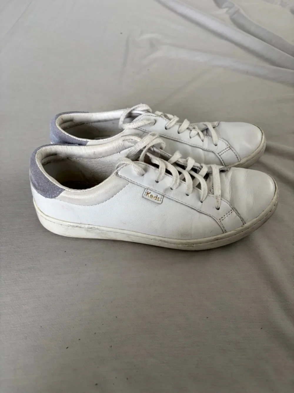 Keds White Leather Low-Top Sneakers - Picture 2 of 4